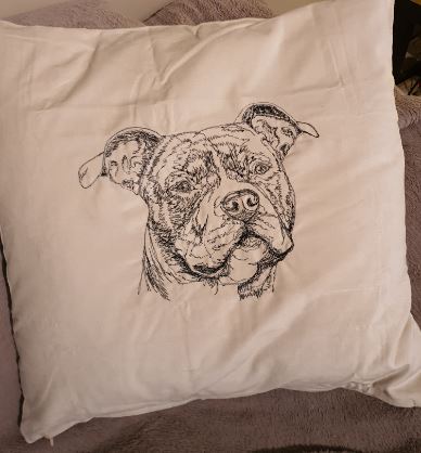 Staffy hotsell cushion covers