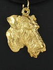 Airedale Terrier Hard Gold Plated Pendant