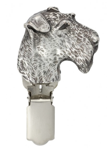 Airedale Terrier Silver Plated Show Clip