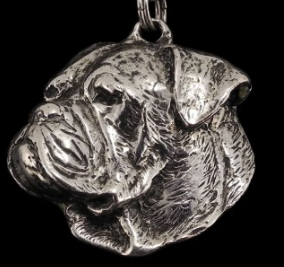 American Bulldog Silver Plated Pendant