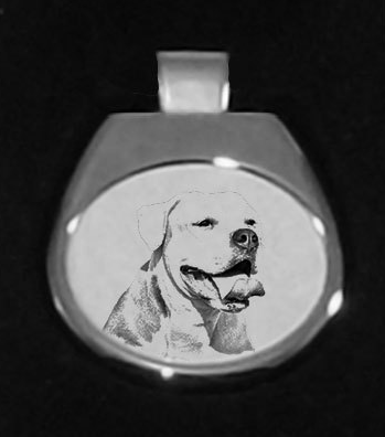 American Bulldog White Pendant