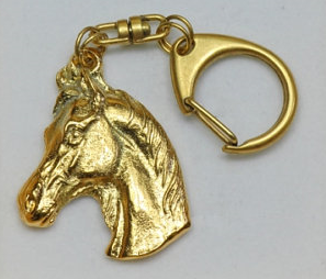 Arabian Horse Hard Gold Plated Key Chain