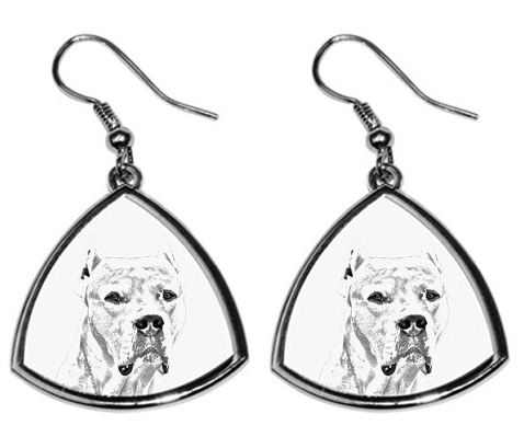Argentine Dogo Silver Plated Earrings