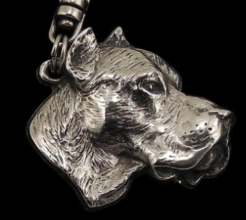 Argentine Dogo Silver Plated Key Chain
