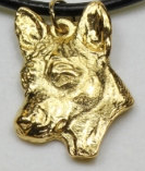 Basenji Hard Gold Plated Pendant