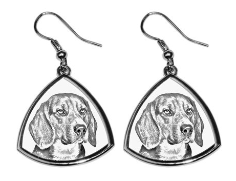 Beagle Silver Plated Earrings