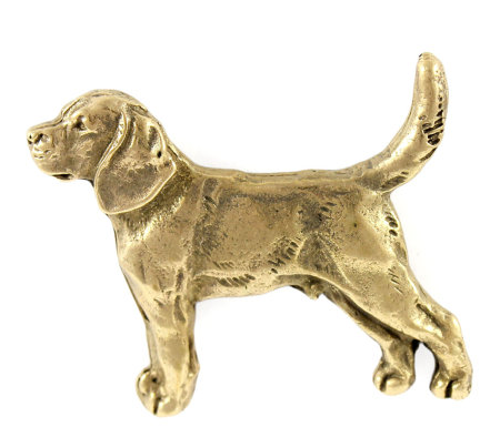 Beagle Hard Gold Plated Lapel Pin