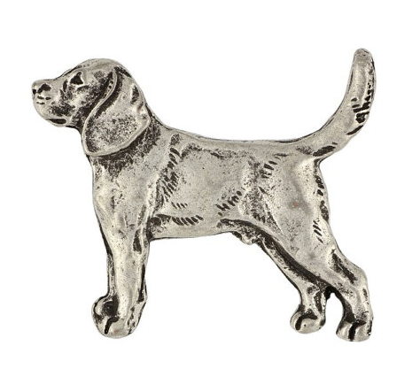 Beagle Silver Plated Lapel Pin