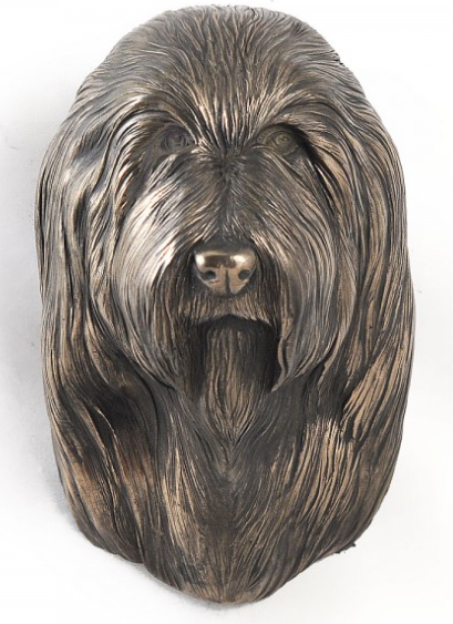 Bearded Collie Wall Hung Statue
