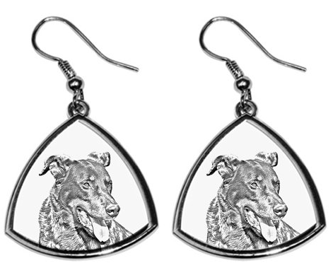 Beauceron Silver Plated Earrings