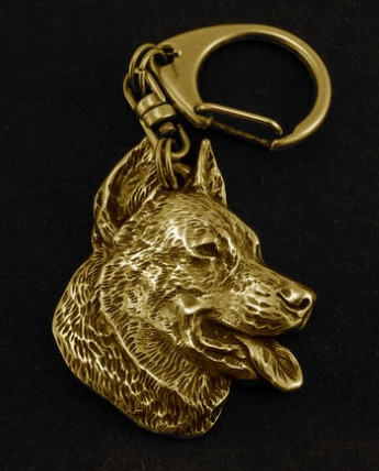 Beauceron Hard Gold Plated Key Chain