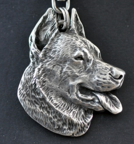 Beauceron Silver Plated Key Chain