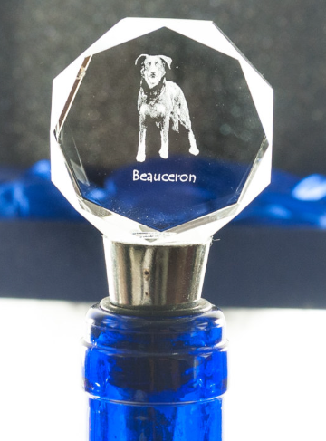 Beauceron Crystal Wine Stopper