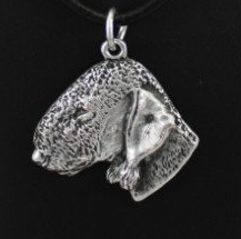 Bedlington Terrier Silver Plated Pendant