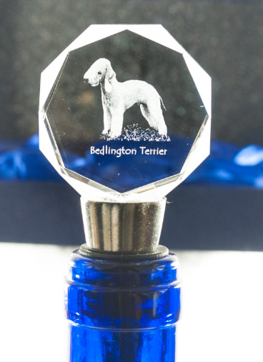 Bedlington Terrier Crystal Wine Stopper