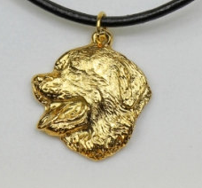 Bernese Mountain Dog hard Gold Plated Pendant