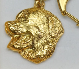 Bernese Mountain Dog Hard Gold Plated Key Chain