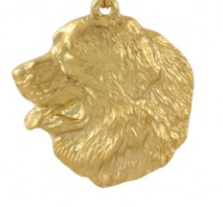 Beautiful Bernese Mountain Dog Hard Gold Plated Pendant