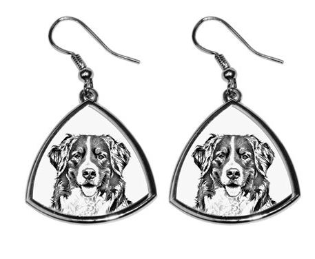 Bernese Mountain Dog Silver Plated Earrings