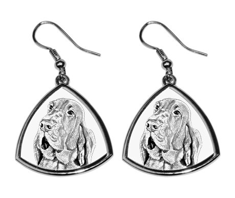 Bloodhound Silver Plated Earrings