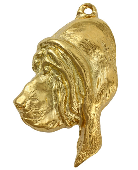 Bloodhound Hard Gold Plated Pendant