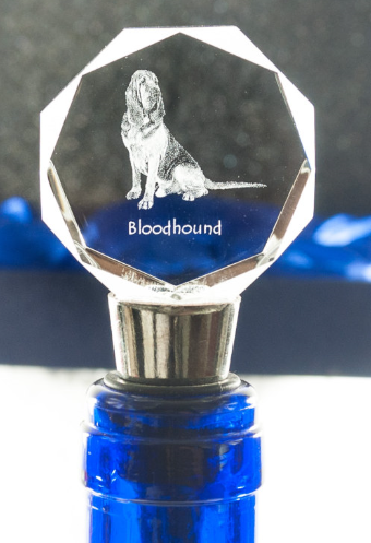 Bloodhound Cystal Wine Stopper