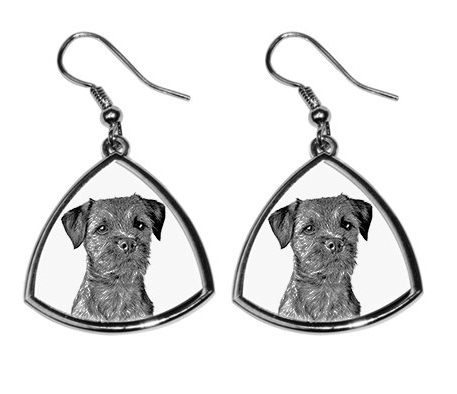 Border Terrier Silver Plated Earrings