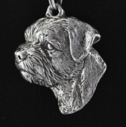 Border Terrier Silver Plated Pendant