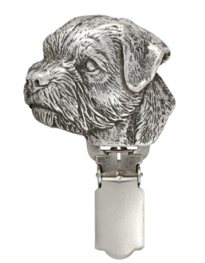 Border Terrier Silver Plated Show Clip
