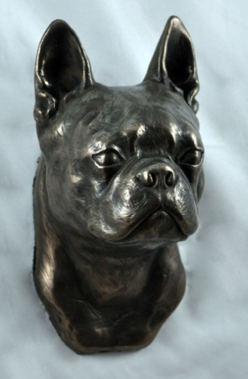 Boston Terrier Wall Hung Statue