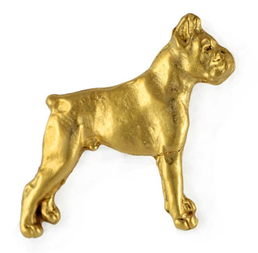 Boxer Hard Gold Plated Full Body Lapel Pin