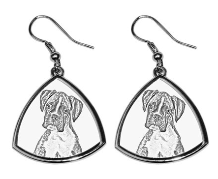 Boxer Silver Plated Earrings Natural Ears