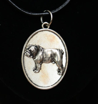 Bristish Bulldog Silver Plated Pendant
