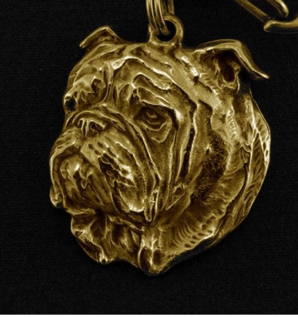 British Bulldog Hard Gold Plated Pendant