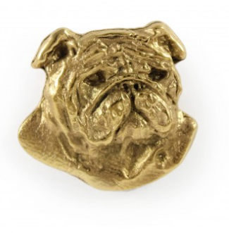 British Bulldog Hard Gold Plated lapel Pin
