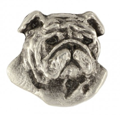 British Bulldog Silver Plated lapel Pin