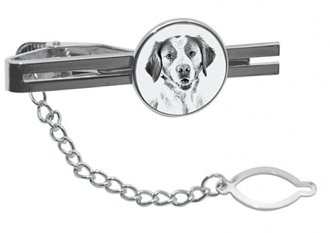 Brittany Spaniel Silver Plated Tie Pin