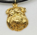 Brussels Griffon Hard Gold Plated Pendant