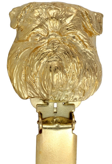 Brussels Griffon Hard Gold Plated Show Clip