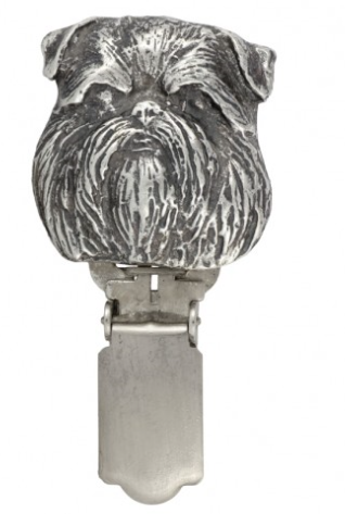 Brussels Griffon Silver Plated Show Clip