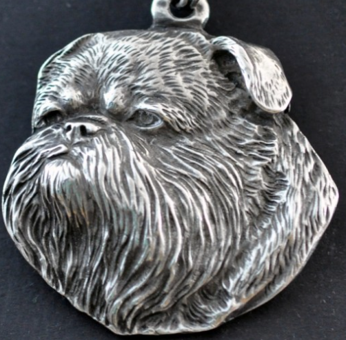 Brussels Griffon Silver Plated Pendant