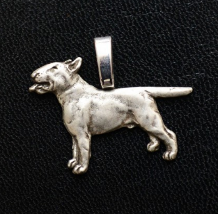 Bull Terrier Silver Plated Full Body Mini Charm