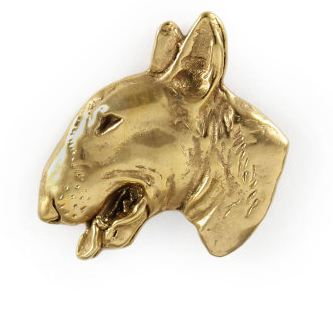 Bull Terrier Hard Gold Plated Lapel Pin