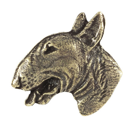 Bull Terrier Silver Plated Lapel Pin
