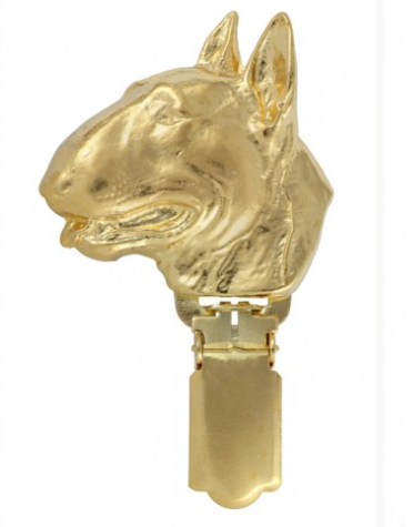 Bull Terrier Hard Gold Plated Show Clip