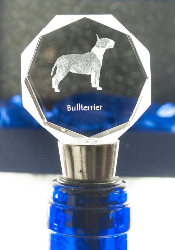 Bull Terrier Crystal Wine Stopper