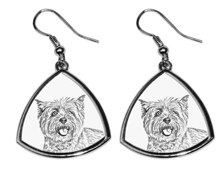 Cairn Terrier Silver Plated Earrings