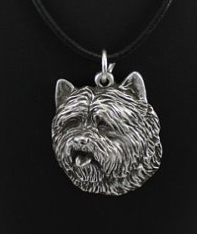 Cairn Terrier Silver Plated Pendant