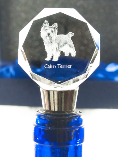 Cairn Terrier Crystal Wine Stopper