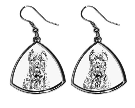 Cane Corso Silver Plated Earrings